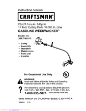 CRAFTSMAN WEEDWACKER 358.795510 Instruction Manual
