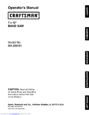 CRAFTSMAN 351.226121 Operator's Manual