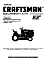 CRAFTSMAN EZ3 917.251490 Owner's Manual