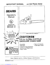 CRAFTSMAN 358.351140 Operator's Manual