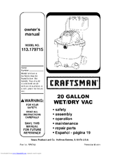 CRAFTSMAN 113.179715 Owner's Manual