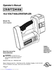 Craftsman 315.114010 Operator's Manual