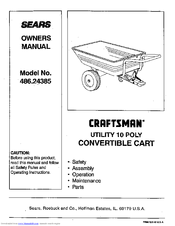 CRAFTSMAN 486.24385 Owner's Manual