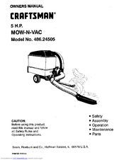 CRAFTSMAN Mow-N-Vac 486.24505 Owner's Manual