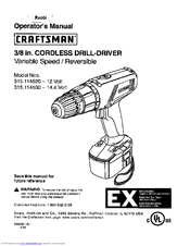 CRAFTSMAN 315.114530 Operator's Manual