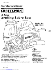 CRAFTSMAN 320.17255 Operator's Manual