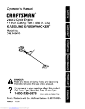 CRAFTSMAN BRUSHWACKER 358.742470 Operator's Manual