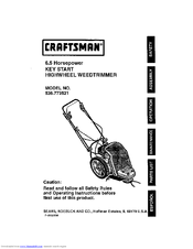 CRAFTSMAN 536.773521 Operating Instructions Manual