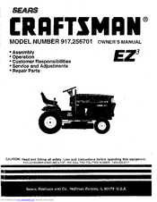 CRAFTSMAN EZ3 917.256701 Owner's Manual