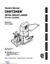 CRAFTSMAN 315.175500 Owner's Manual