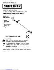CRAFTSMAN WEEDWACKER 358.795570 Instruction Manual
