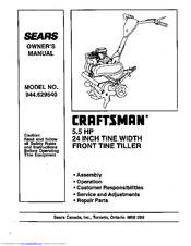 CRAFTSMAN 944.629540 Owner's Manual