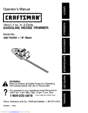 CRAFTSMAN 358.795390 Operator's Manual