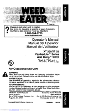 Weed Eater XT 25 Operator's Manual