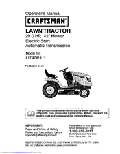 CRAFTSMAN 917.276181 Operator's Manual