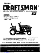 CRAFTSMAN EZ3 917.259573 Owner's Manual