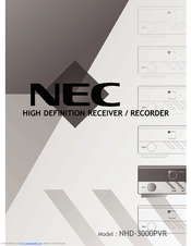 NEC NHD-3000PVR User Manual