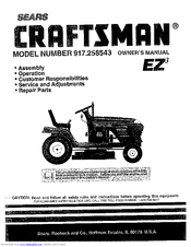 CRAFTSMAN EZ3 917.258543 Owner's Manual