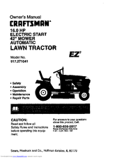 CRAFTSMAN EZ3 917.271041 Owner's Manual