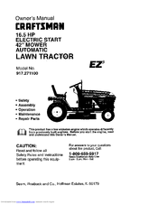 CRAFTSMAN EZ3 917.271100 Owner's Manual