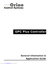 Orion GPC Plus Controller General Information & Application Manual