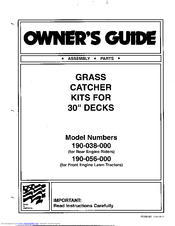 Mtd 190-038-000 Owner's Manual