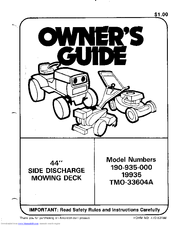 Mtd TMO-33604A Owner's Manual