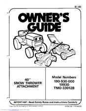 MTD 190-930-000 Owner's Manual
