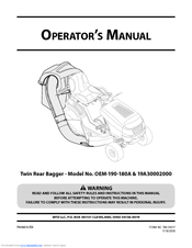 Mtd 19A30002000 Operator's Manual