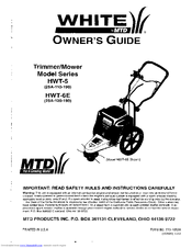 MTD White HWT-5 Series Owner's Manual