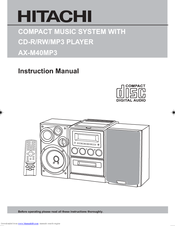 Hitachi AX-M40MP3 Instruction Manual