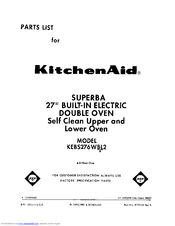 KitchenAid KEBS276WBL2 Parts List