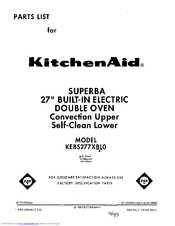 KitchenAid SUPERBA KEBS277XBL0 Parts List