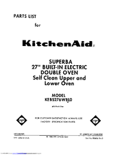 KitchenAid SUPERBA KEBS276WBL0 Parts List