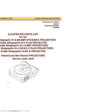 Kodak Ektagraphic III-J E Parts List