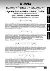 Yamaha DM2000V2K Software Installation Manual