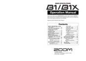 ZOOM B1X FOUR Operation Manual