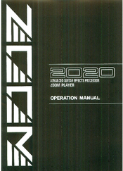 ZOOM 2020 Operation Manual