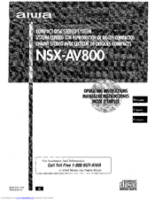 AIWA NSX-AV800 Operating Instructions Manual