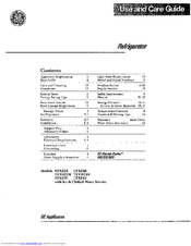 GE TFX22V Use And Care Manual
