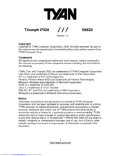 Tyan Triumph i7520 (S6623) Manual