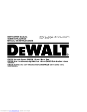 DEWALT DW328 Instruction Manual