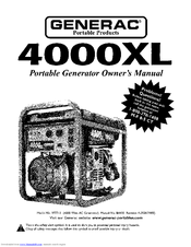 Generac Portable Products 4000XL 9777-2 Owner's Manual