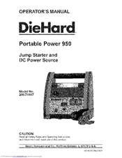 Diehard Portable Power 950 Operator's Manual