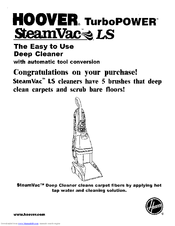 Hoover SteamVac TurboPOWER F5893-900 Owner's Manual
