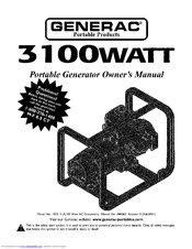 Generac Portable Products 1575-0 Owner's Manual
