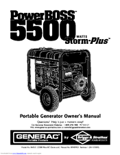 Generac Portable Products PowerBOSS 5500 Storm-Plus Owner's Manual