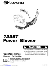 HUSQVARNA 125BT, 141B, 155B, 165BT Operator's Manual