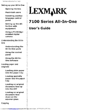 LEXMARK 7100 series User Manual