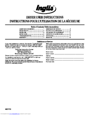 Inglis IP7000 User Instructions
